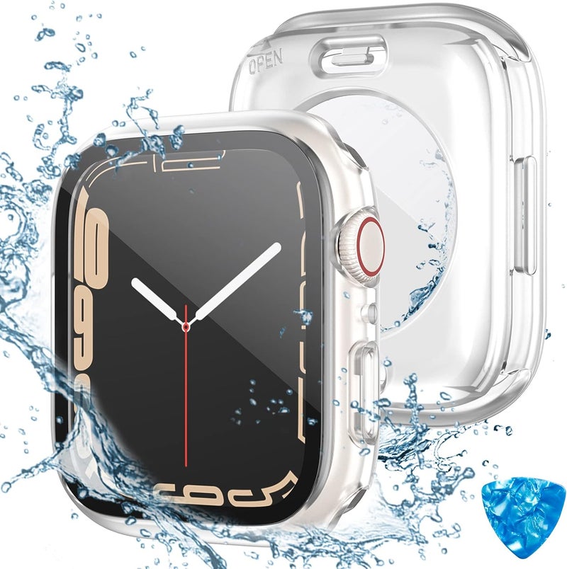 Tensea (2 in 1) for Waterproof Apple Watch Screen Protector Case 40mm SE 3/SE 2nd Generation/SE/Series 6/5/4 Accessories, 360 Front and Back, iWatch Face Cover with Tempered Glass for Women Men, 40 mm - Image 1